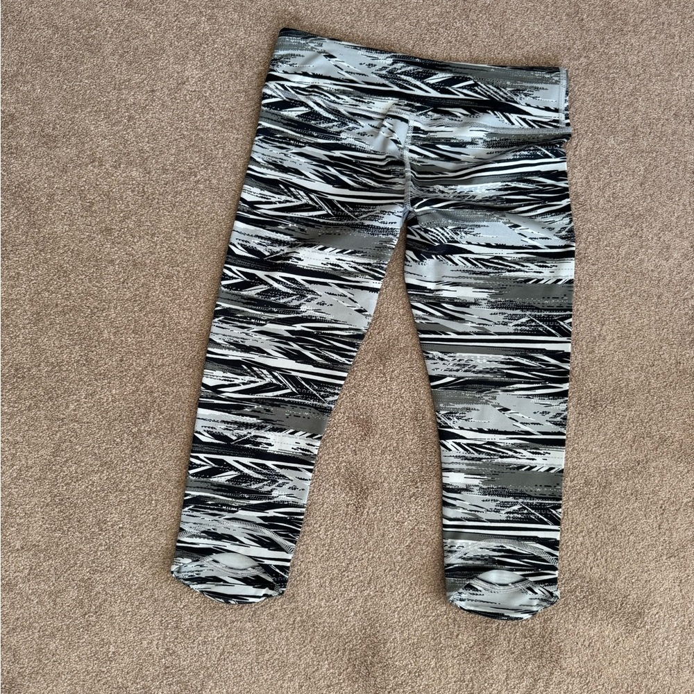 Zumba Fitness Black and Gray Patterned Leggings